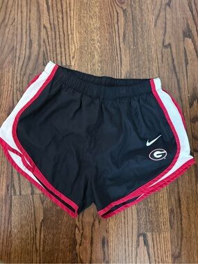 Nike Georgia Bulldogs Black & Red Women's Nike Running Shorts